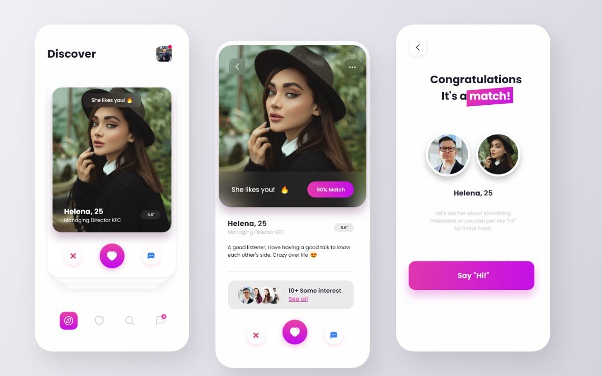 Dating & Match App mobile app — designed and developed by Javeria Tech & Sols