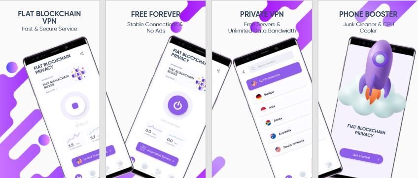 Flat Blockchain VPN website — designed and developed by Javeria Tech & Sols