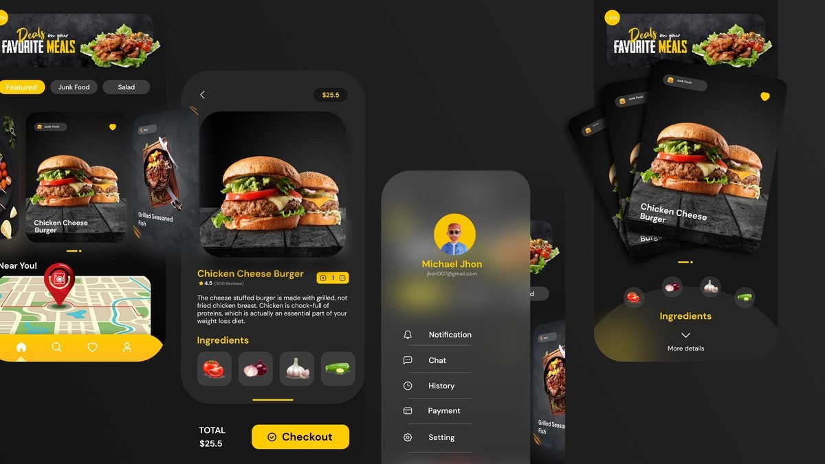 Food Delivery App website — designed and developed by Javeria Tech & Sols